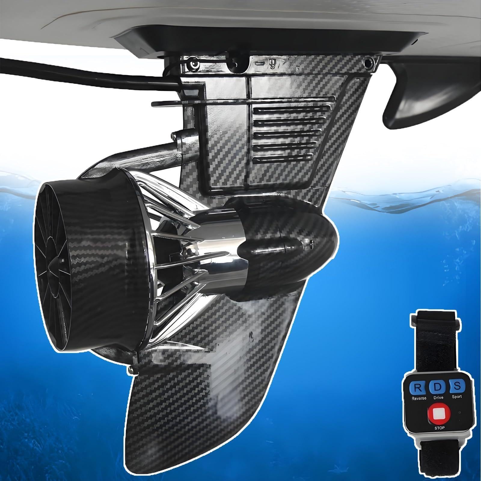 ErShangMao 2025 New Electric Fin Underwater Thruster: 160w Motor, Range 20km, 5h Cruise, 6kg, Explore 5x Further - Universal Motorized Fin Surfboard Thruster Kit For Sup/Kayak