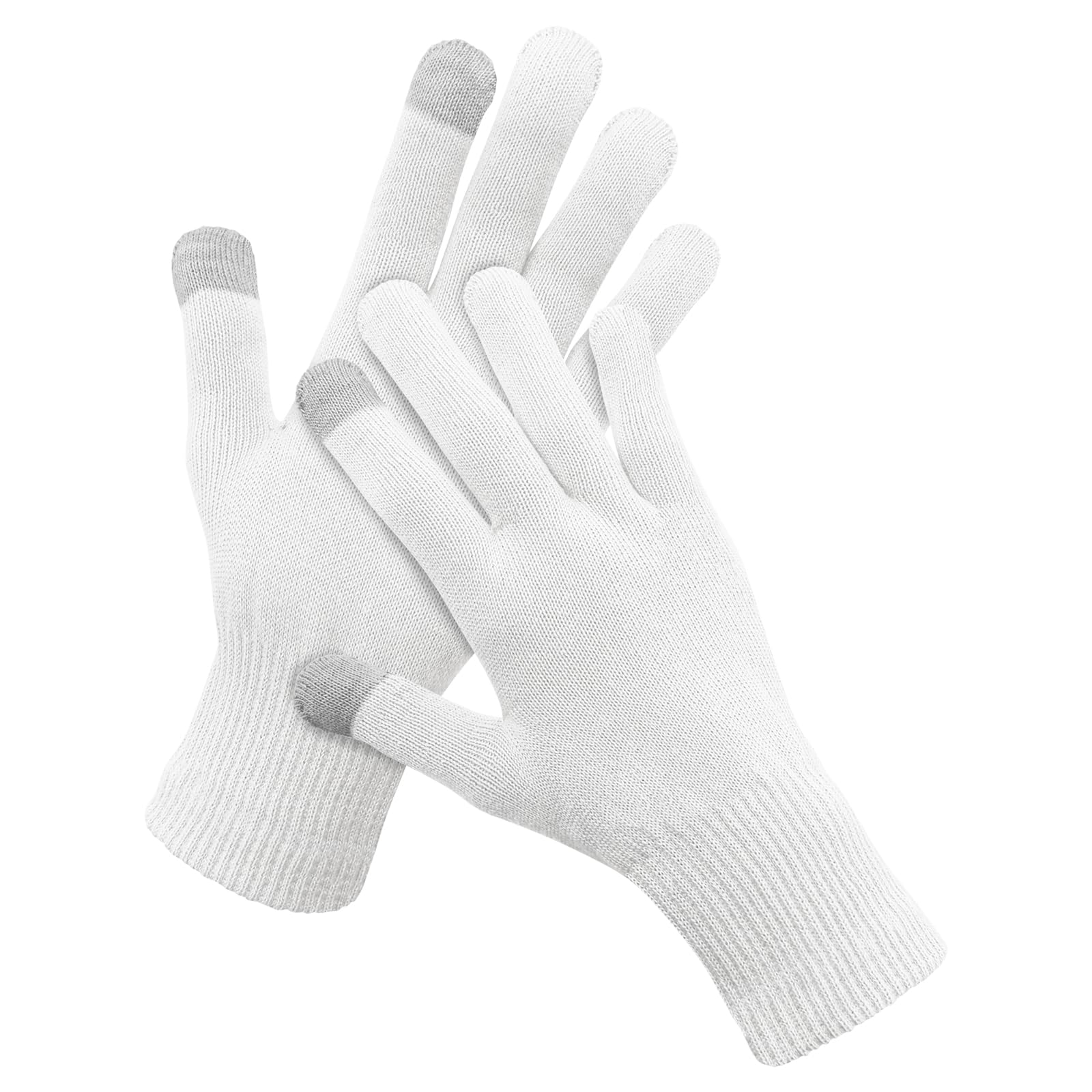 Migliore Wear 2 Paar Baumwollhandschuhe für Ekzeme mit Touchscreen-Fingern, Feuchtigkeitsspendende Handschuhe für Trockene Hände, Handpflege