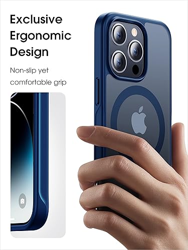 Miniatura 5 de CASEKOO Funda magnética más fuerte para iPhone 14 Pro, compatible con soporte de automóvil MagSafe, protección de grado militar, panel trasero