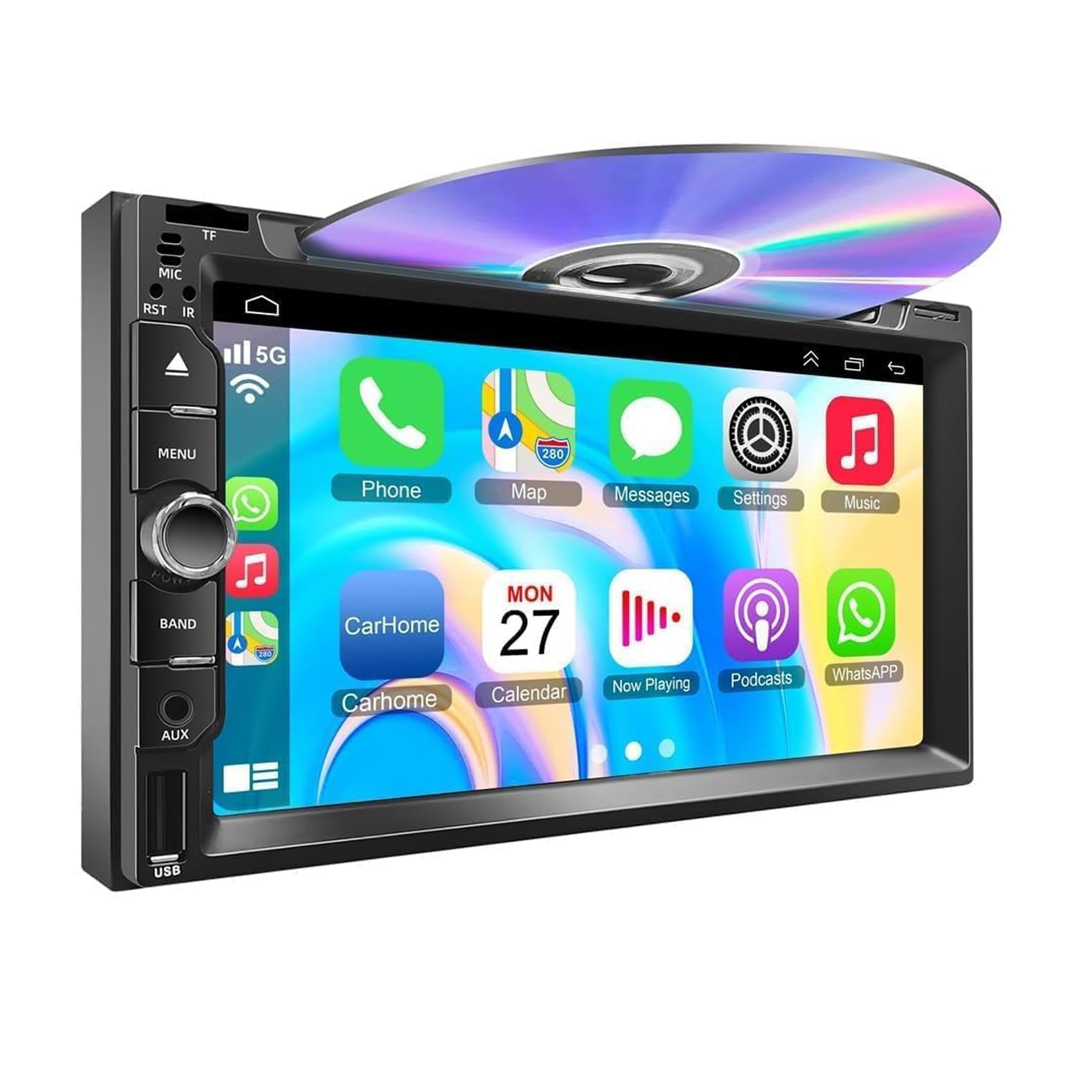 Photo 1 of Adapter-Universe Double Din Car Stereo with CarPlay & Android Auto