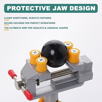 Mini Suction Cup Vise 360° Rotating Adjustable Bench Clamp Vice