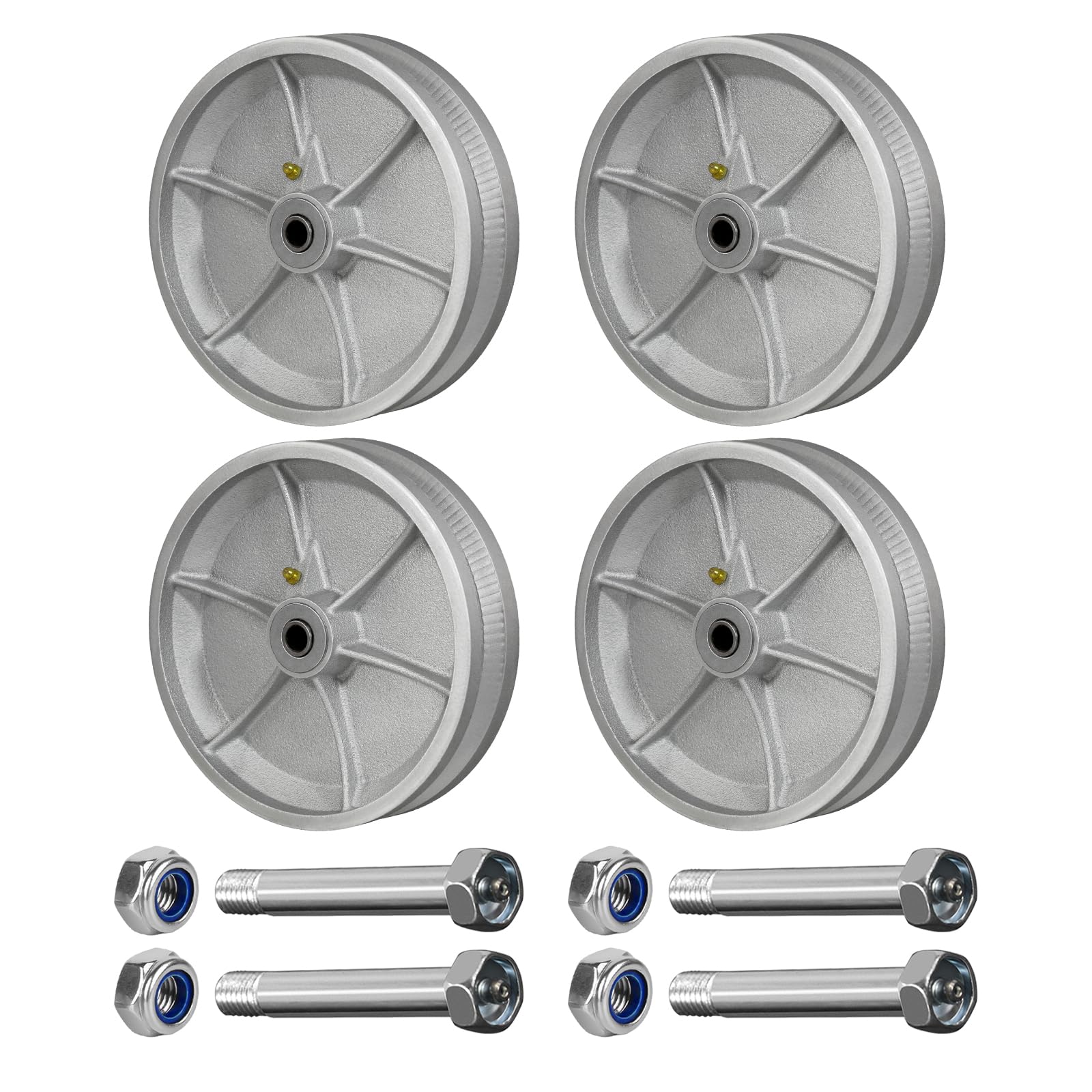 4" x 1.5" V-Groove Steel Wheel, 7/8" Wide 90° Groove Fits 1" Angle Iron Track, Heavy Duty Industrial Track Wheel with Relief Groove, High Load Capacity（2 Pack） — Amazon image 28