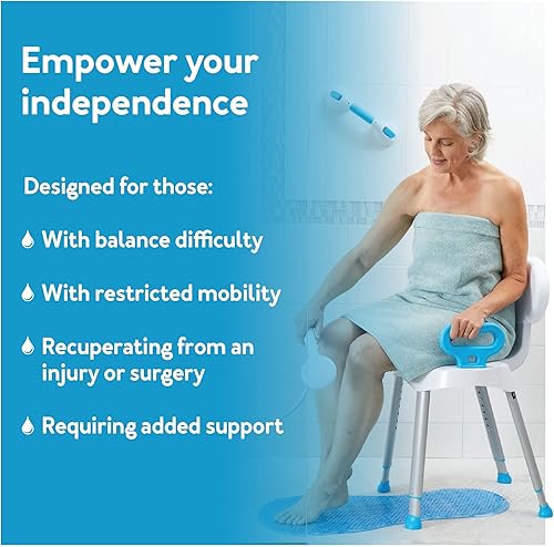 Miniatura 3 de Carex E-Z tina y ducha silla asiento con brazos, asas