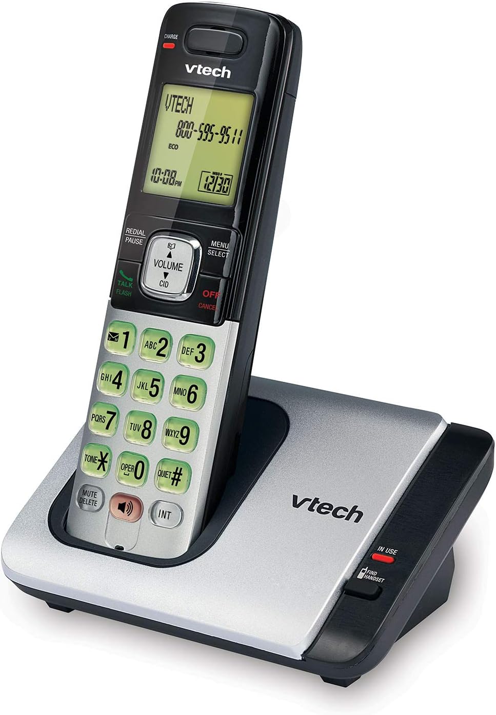 VTech CS6719 DECT 6.0 Cordless Phone with Caller ID/Call Waiting, 1