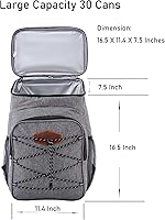 Vista 12 de Cooler Backpack 30 Cans Leak Proof Lightweight Camping Travel Bag for Men with Insulated Cooler Compartment for Women