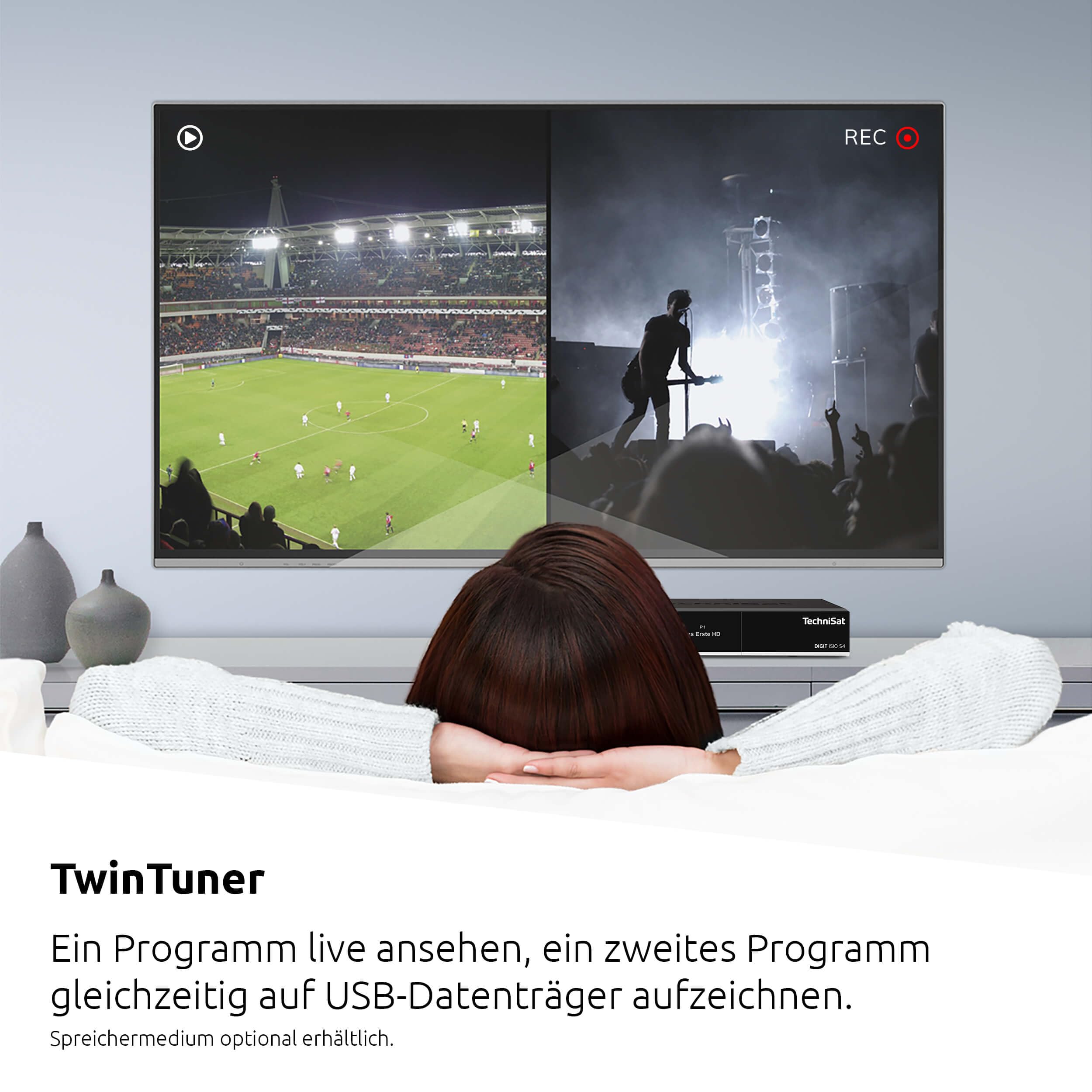 TechniSat DIGIT ISIO S4 – Twin Sat-Receiver mit alphanumerischem Display (HDTV Twin-Tuner, DVB-S2, PVR Aufnahmefunktion via USB, HbbTV, CI+, HDMI) schwarz