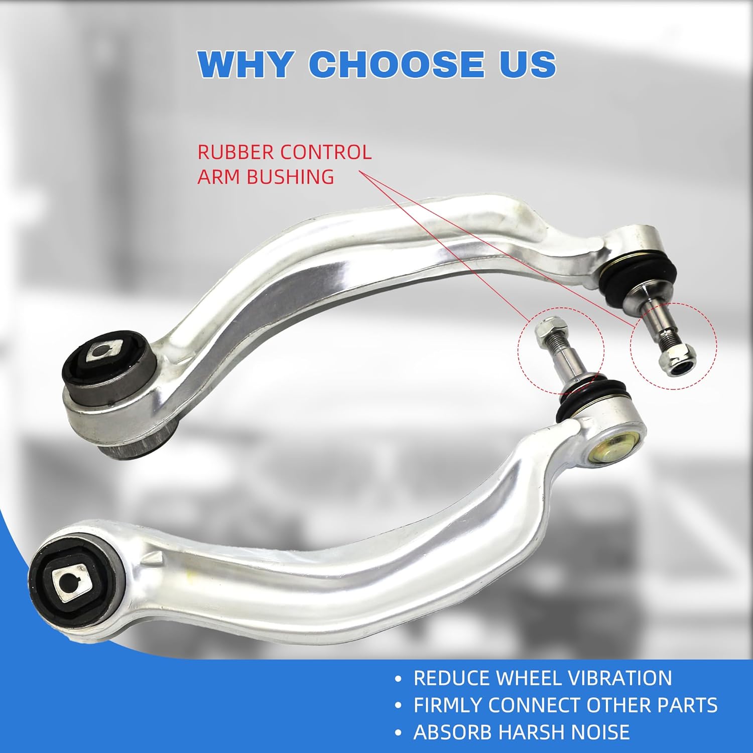 Front Upper and Lower Control Arm with Ball Joint, Suspension Control Arm Kit 6 Pcs Compatible with BMW 5 7 Series 535i GT 550i GT 740i 740Li 750i 760Li Alpina B7 Front Control Arm Kit