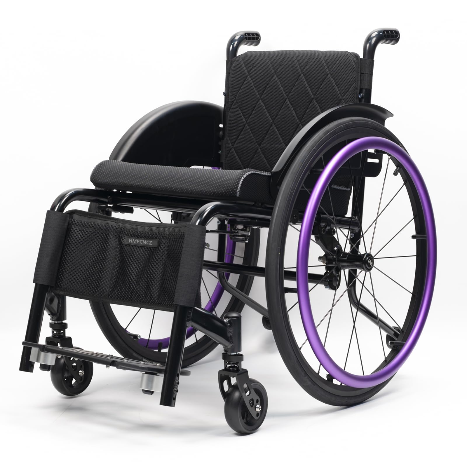 Fauteuil Roulant De Sports Légers, Fauteuil Roulant All Terrain, Fauteuil Roulant en Aluminium Détachable, Fauteuil Roulant Autonome Portable, pour Les Jeunes, Adultes(38cm/15in,Black)
