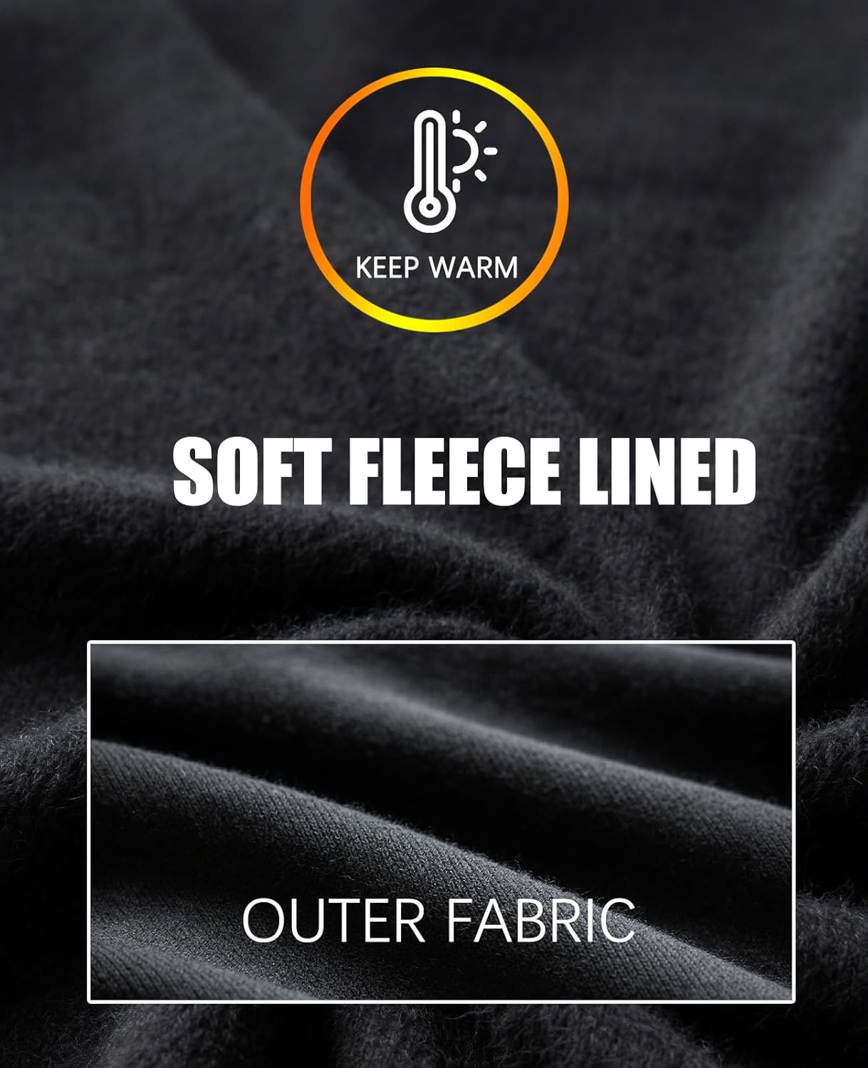 Mens Zip up Hoodie Full Zip Fleece Lined Pullover Hooded Sweatshirt Long Sleeve Sports Hooded Jacket with Pocket - Image 6