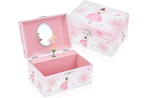 TAOPU Girl's Music Box with Spinning Ballerina, Fairy Design Jewelry Box