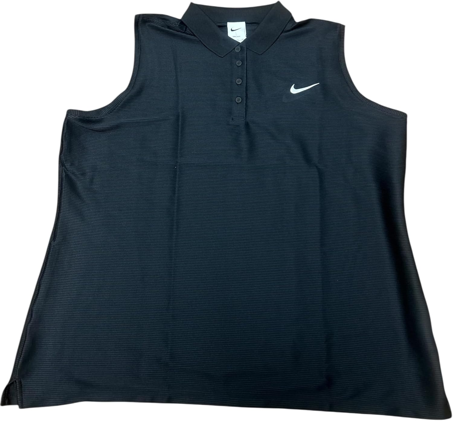 Nike Women's Golf Dri-FIT Victory Veneer Sleeveless Polo XL Black