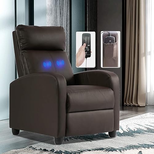 Silla reclinable de cuero para sala de estar, silla reclinable de masaje, silla ergonómica de cine en casa, silla reclinable individual con respaldo disponible en Yaxa Guatemala