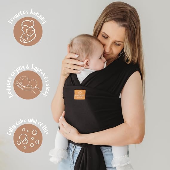 Baby Sling Wrap Newborn to Toddler Carrier, Stretchy Baby Wraps - Baby Sling Safety Tested, Hands-Free Baby Wrap Carrier, Newborn Sling - Baby Carrier