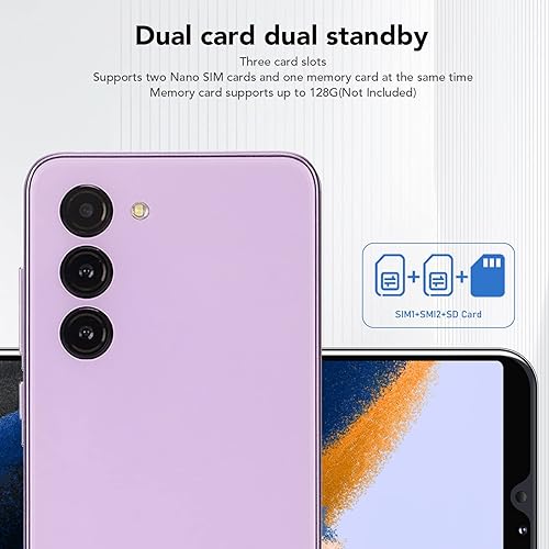 Miniatura 4 de Mini teléfono inteligente de repuesto de 5.0 pulgadas, Android10 32 GB ROM 3G desbloqueo celular, 3500 mAh, reconocimiento facial, doble SIM doble