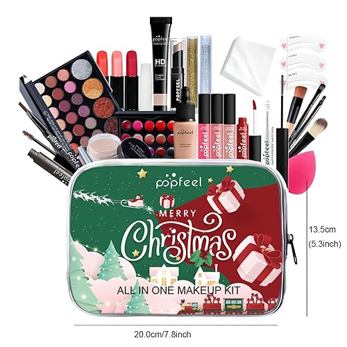 Miniatura 3 de BONNIE CHOICE Kit completo de maquillaje todo en uno para mujer, juego de maquillaje de regalo para el día de San Valentín, incluye 48 sombras de