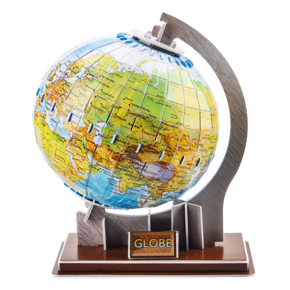 3D Jigsaw Puzzles for 6 7 8 9 Year Old Kids, World Globe Toys for 4-10 Year Olds Girls Boys Learning toy Birthday Gifts for Kid Age 5 6 7 8 Montessori Educational Toys Puzzle Presents for Children