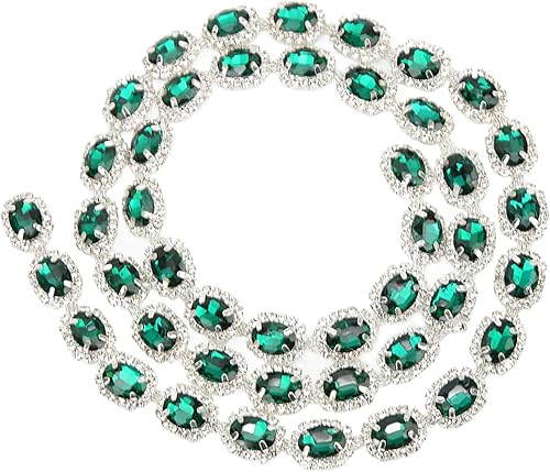 Borde de diamantes de imitación de 1 yarda, cierre de diamantes de imitación de cristal, flecos para coser joyas, manualidades