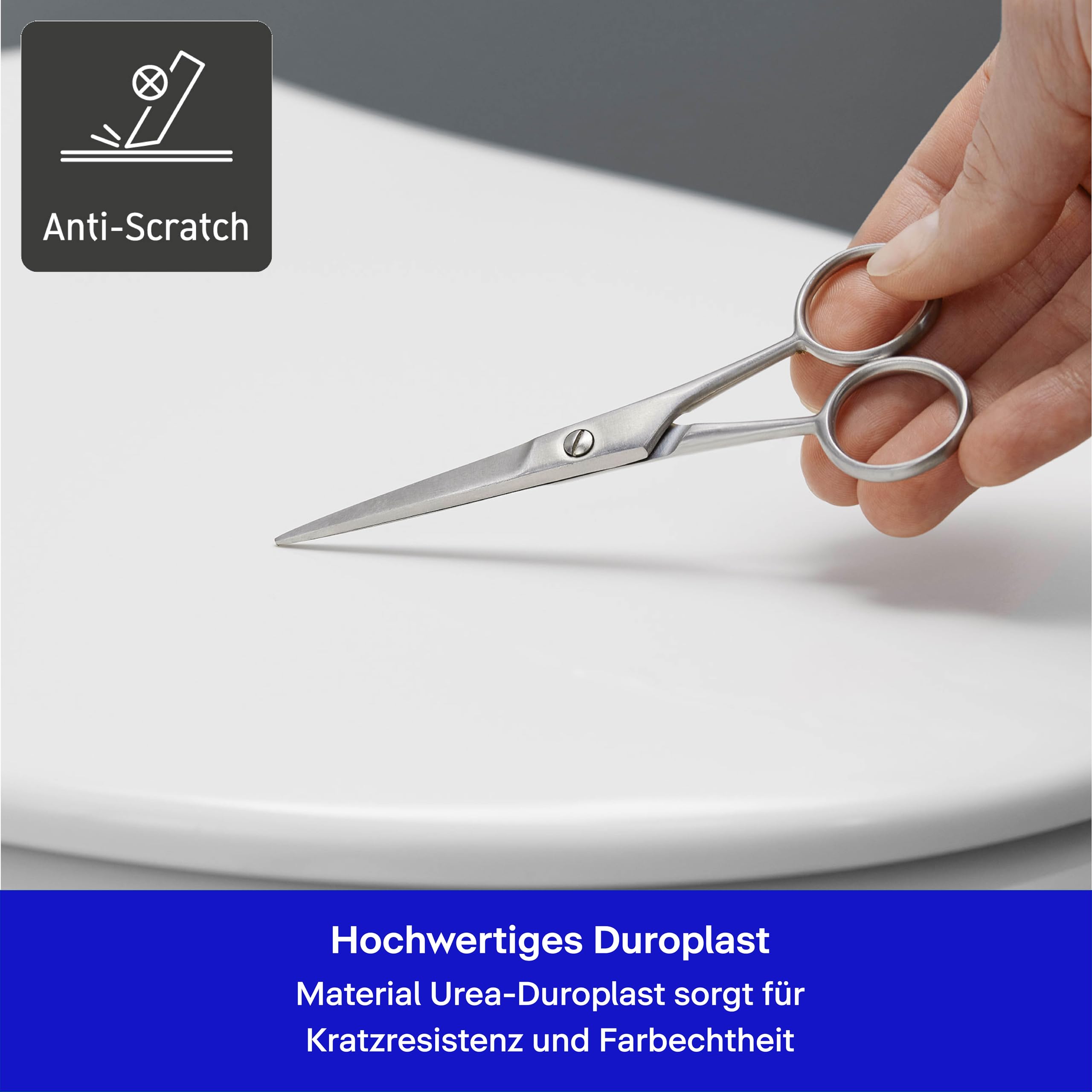 Duravit D-Code WC-Sitz mit Absenkautomatik Kompakt - WC-Sitz aus Duroplast, D-Form, Soft-Close, Edelstahl-Scharniere, weiß Hochglanz, Passend für Duravit D-Code Serie