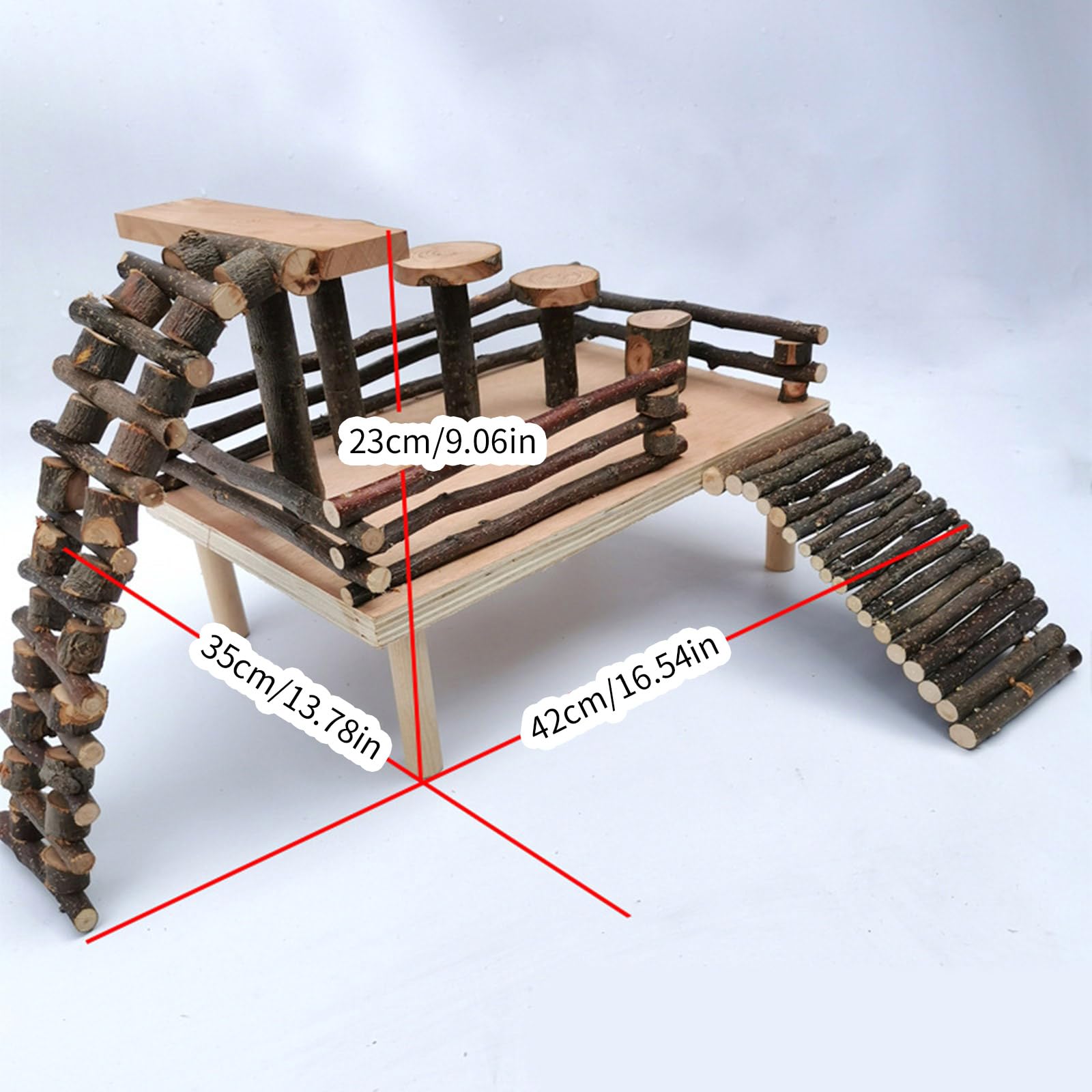 Jaula de hámster de juguete para mascotas pequeñas, plataforma de madera, ardillas, jaula, accesorios de juguete para escalada de animales pequeños