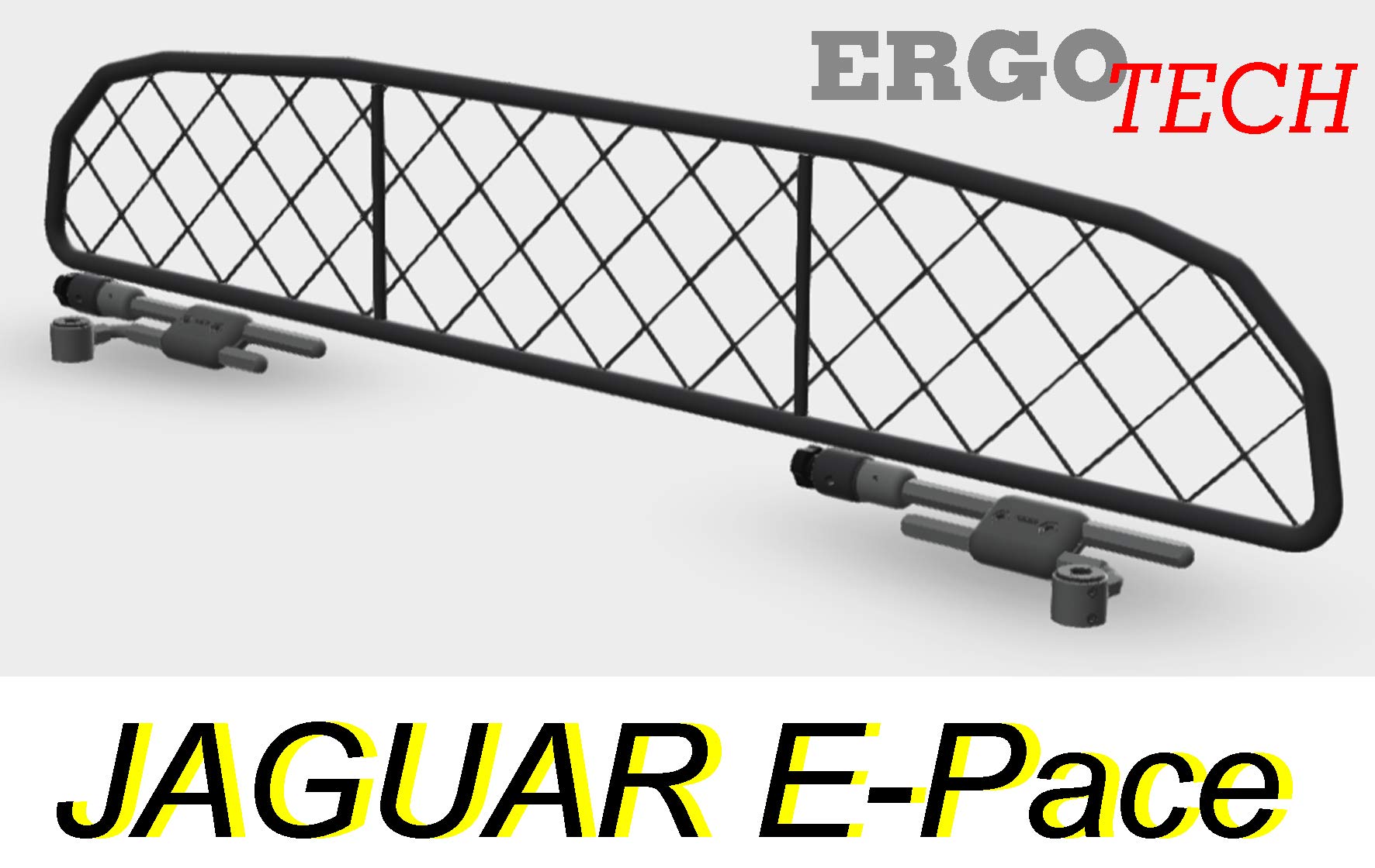 ERGOTECH Divisorio Griglia Rete Divisoria per Jaguar E-Pace, RDA65-HXXS kjg004, per Trasporto Cani e Bagagli