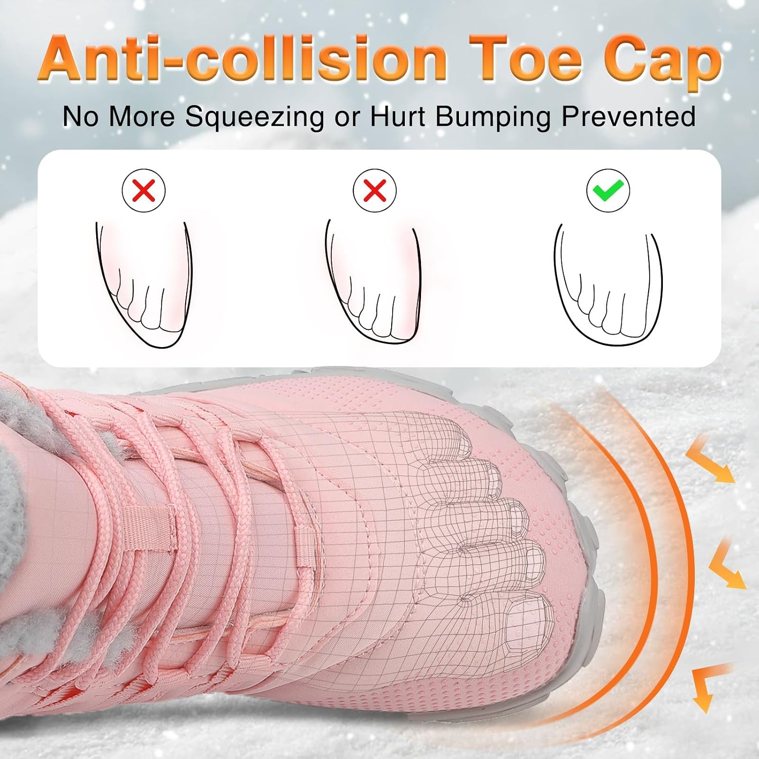 Womens Mens Barefoot Boots Shoes Minimalist Winter Snow Boots Warm Ankle Booties Zero Drop Sole Wide Toe Box Slip on Sneakers