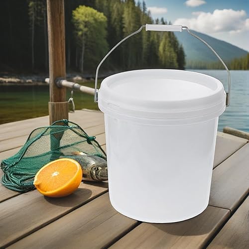 Miniatura 6 de Cubo de almacenamiento de plástico de grado alimenticio con tapa hermética, contenedor multiusos para almacenamiento de líquidos de alimentos para