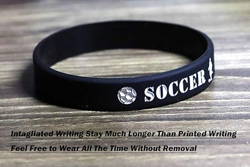 Miniatura 4 de AVEC JOIE Pulseras de silicona de fútbol para adolescentes y adultos, 12 unidades, regalos deportivos motivacionales, regalos de fiesta y suministros