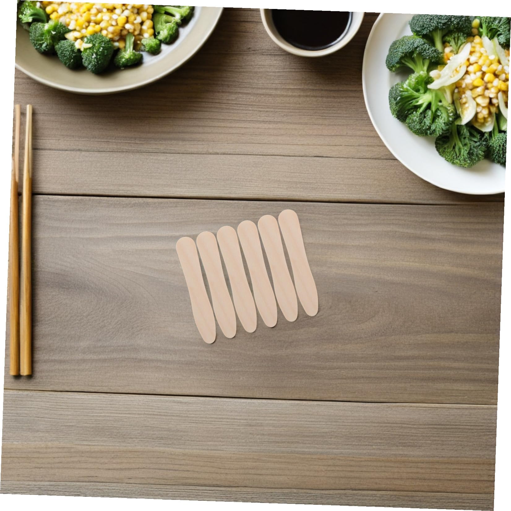 Lurrose Cucchiai in Legno Beige per Gelato Monouso 1200 Pezzi, Portatili e Igienici per Eventi e Feste All'aperto