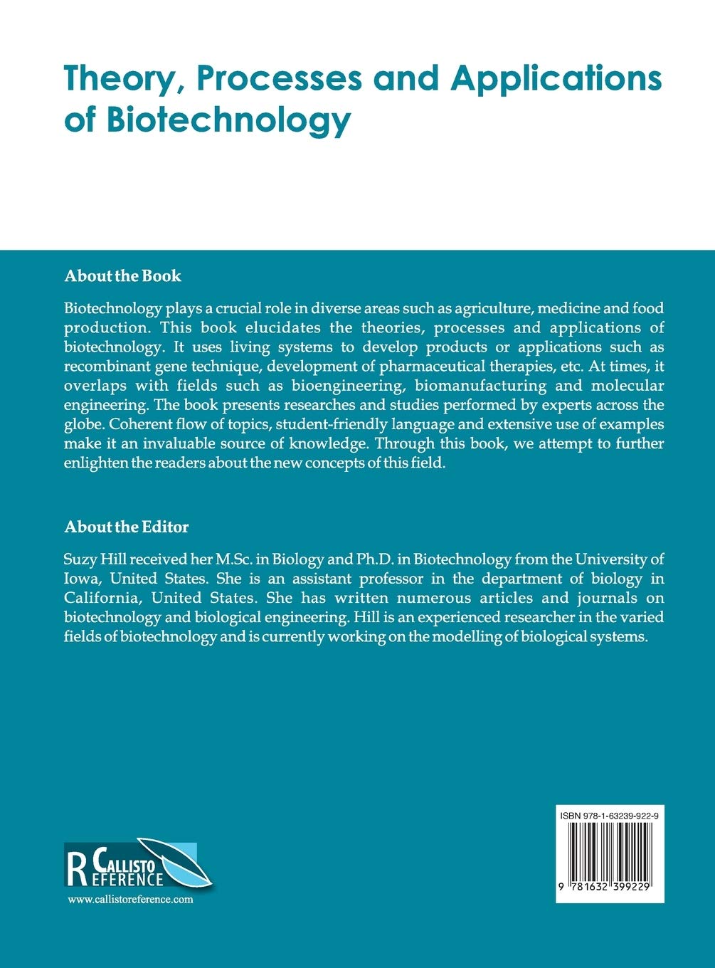 Theory, Processes and Applications of Biotechnology