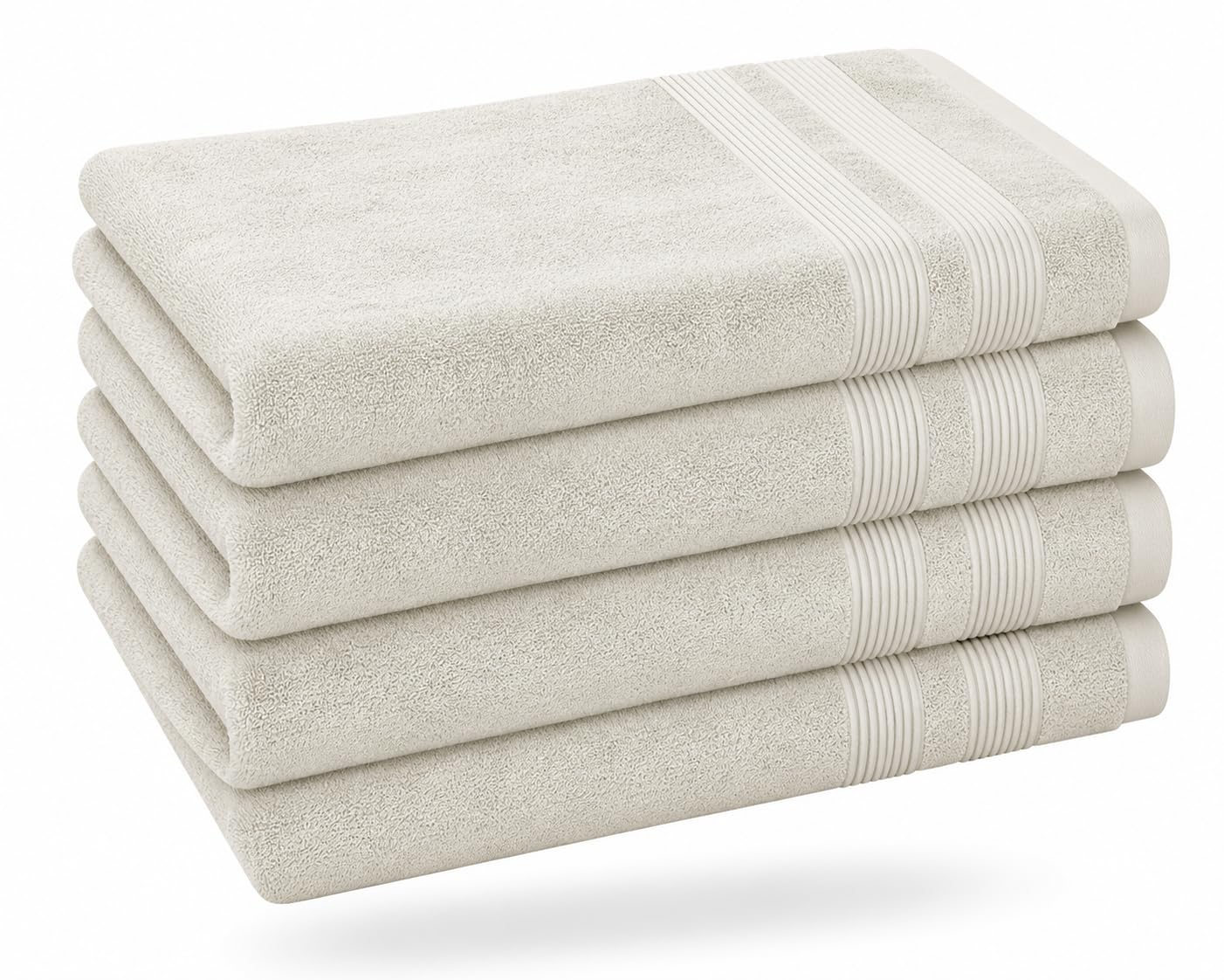 Beddings Direct Towels | Hand Towels 80 x 50 cm | 450 GSM Towel Set of 4 | Hand Towels for Bathroom | Hotel & Spa Quick Dry Towel | 100% Cotton Bathroom Linen | Hand Towels for Kitchen (Cream)