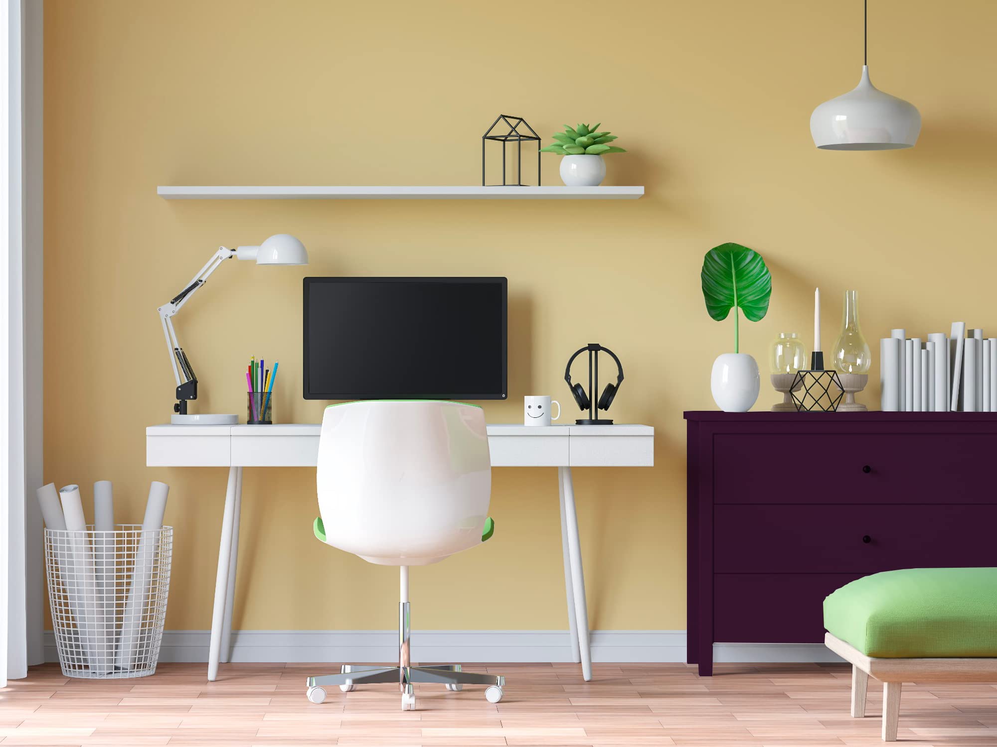 Vernice per mobili, legno interno a base di acrilico effetto velluto/satinato, 750 ml/9 m², viola melanzana