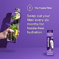 Vista 6 de everydrop by Whirlpool Filtro de refrigerador para hielo y agua 1, EDR1RXD1, paquete individual, morado