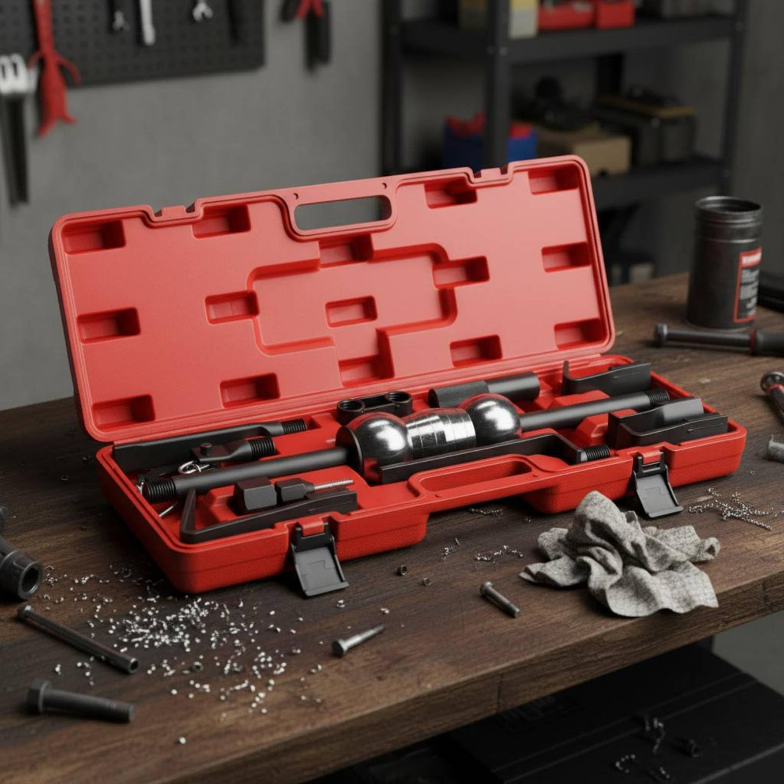 Colcolo Attrezzatura per Riparazione Ammaccature Kit Carrozzeria Professionale Tirabozze Martello a Slitta in Lega Alta Resistenza con Accessori Multipli per, Painted