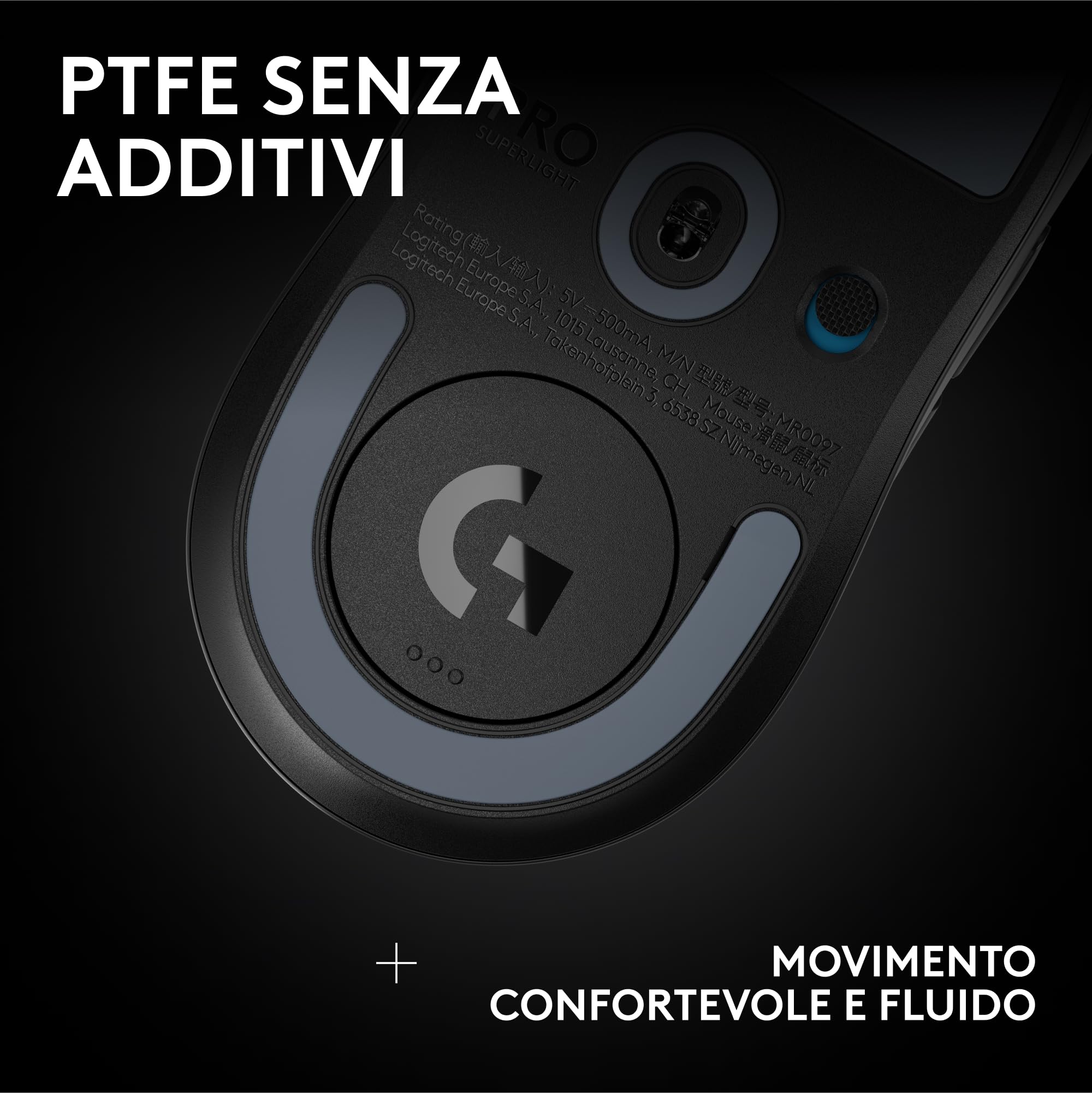 Logitech G PRO X SUPERLIGHT 2 SE mouse gaming wireless | Pro-Grade 60 g, 5 pulsanti programmabili, sensore 44.000 DPI, >888 IPS, aggiornamento 1 kHz, USB-C, PC/Mac - Nero