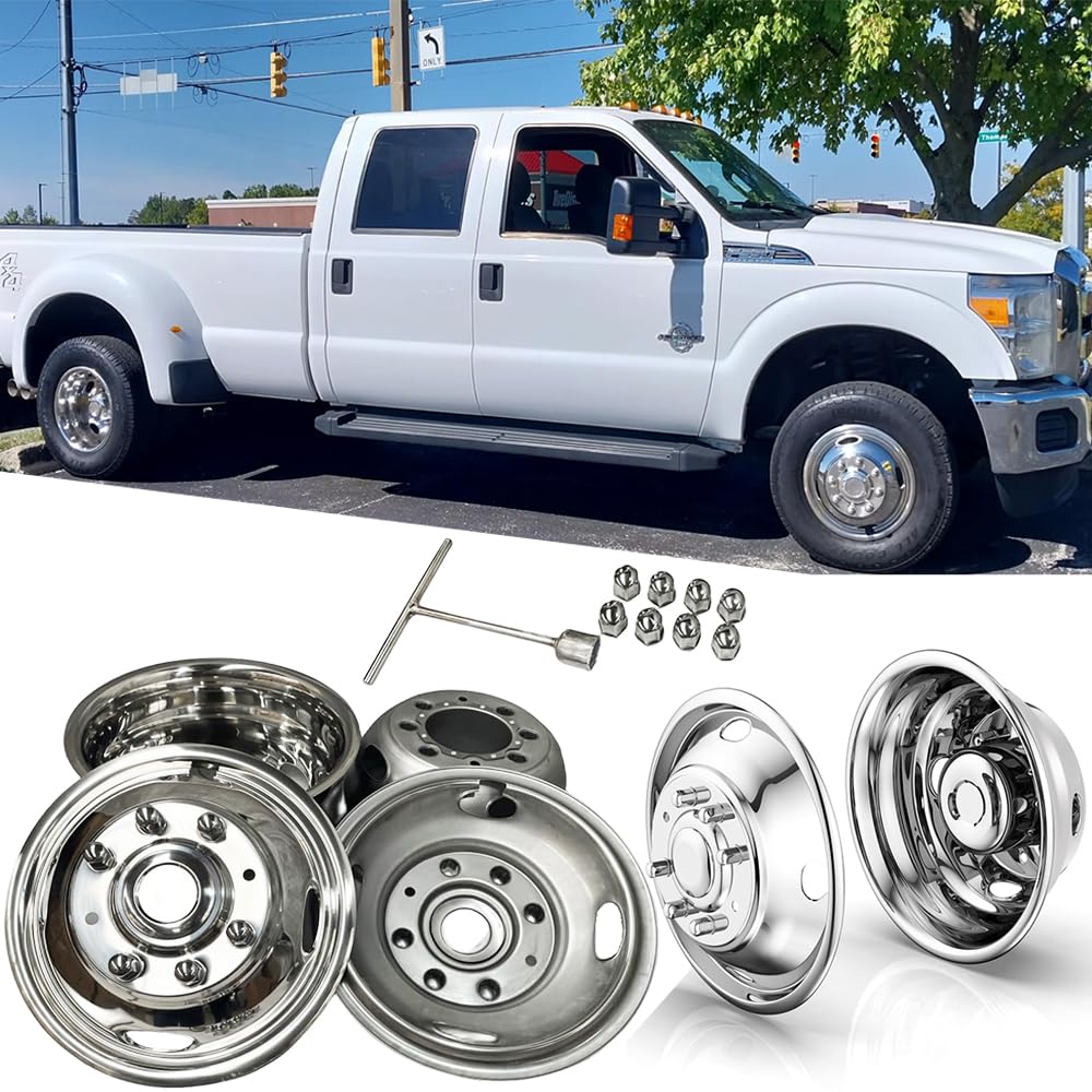 17" 8 Lug 4 Hand Hole Dually Wheel Simulators for 2005-2025 Ford F350