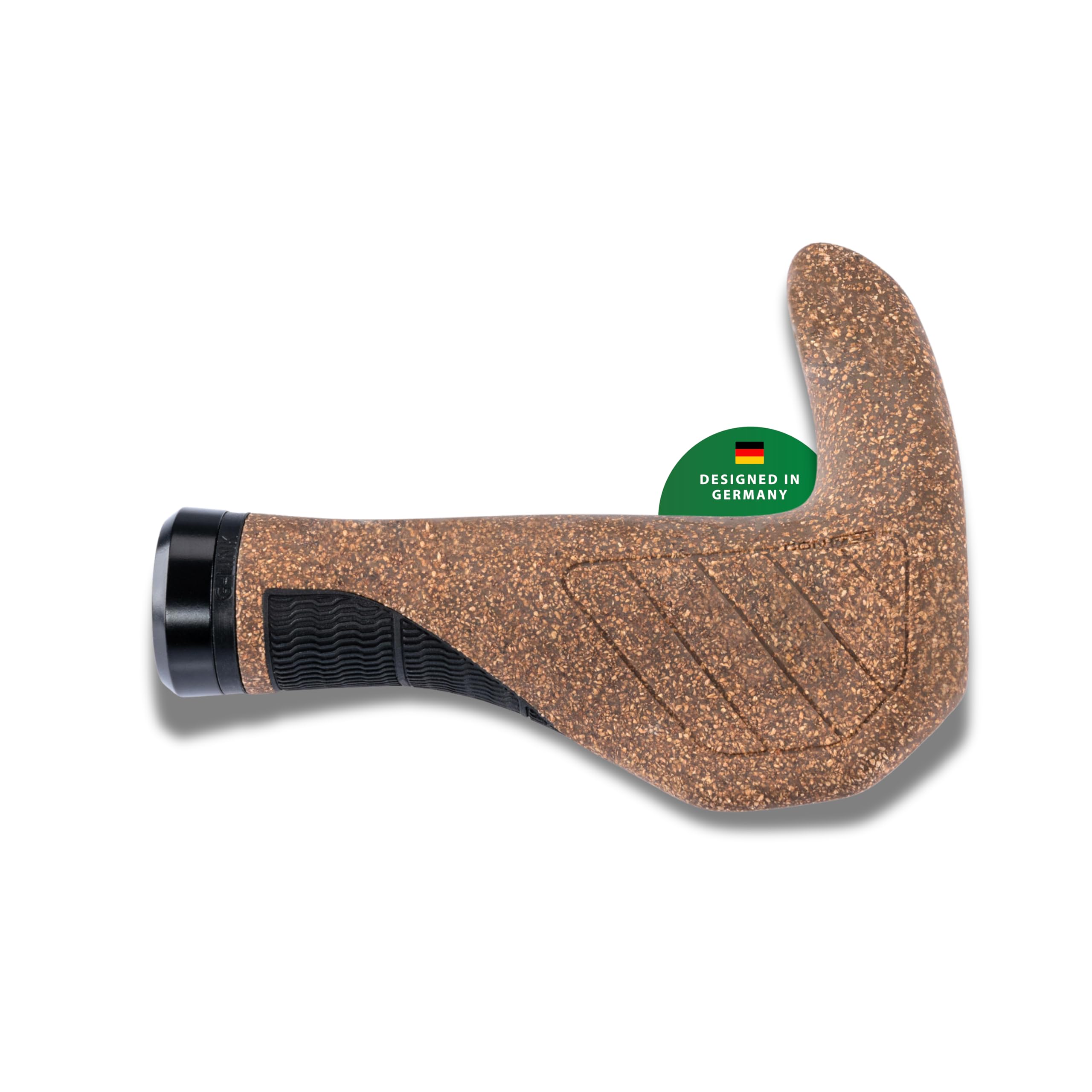 CONTEC Fahrrad-Griffe Merge Trekking Bar Kork, Länge 140mm, D3-Dreikomponenten, G-Link System, Ergonomisch, Stoßdämpfend, mit BarEnds, braun, Paar