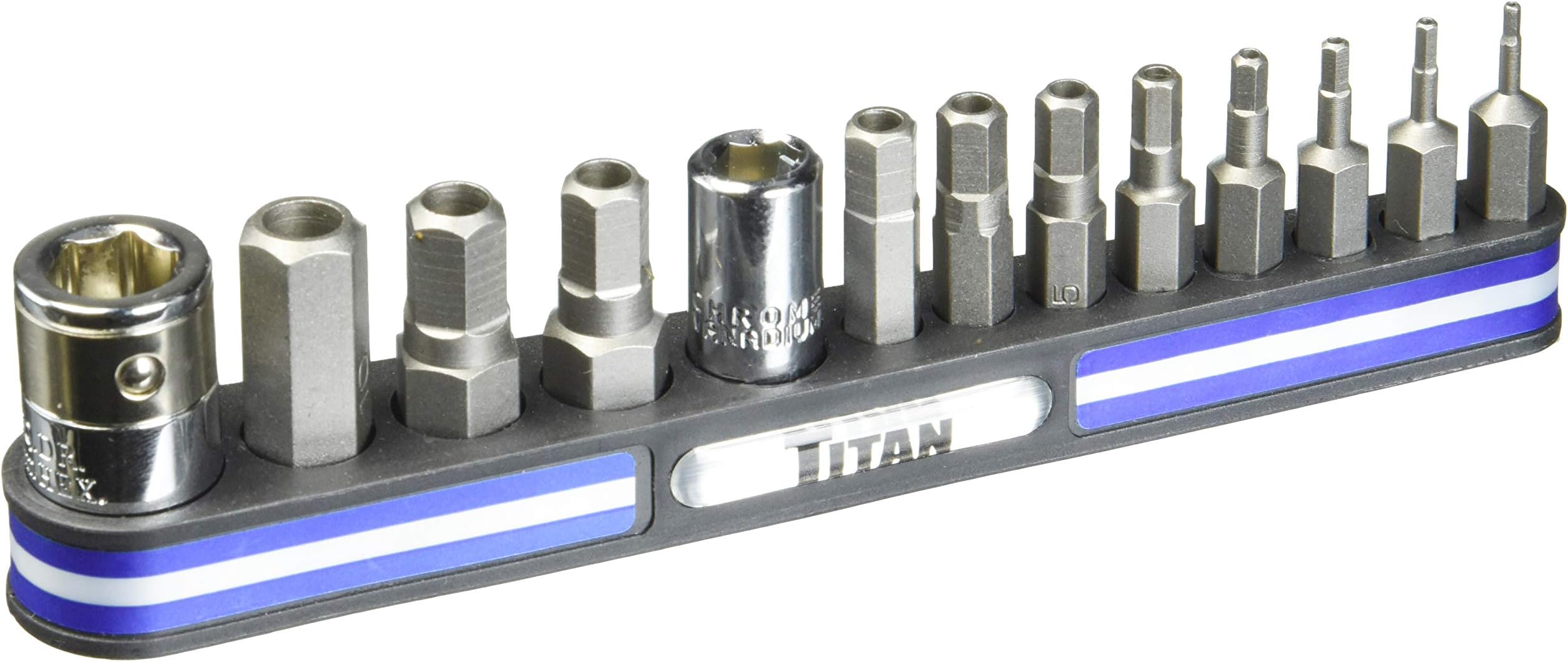 Titan 16136 Tamper Resistant Metric Hex Bit Socket Set13 Piece