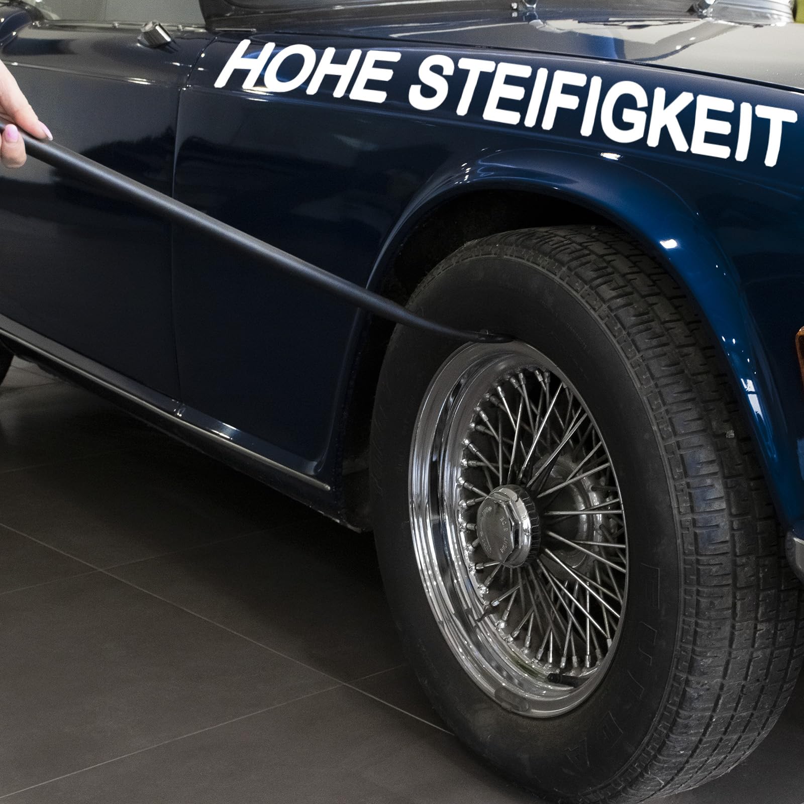 Reifen Montiereisen LKW 970 mm lang, Montierhebel für KFZ Reifenmontage, Langlebige Robuste Form aus Stahl, Schwarz