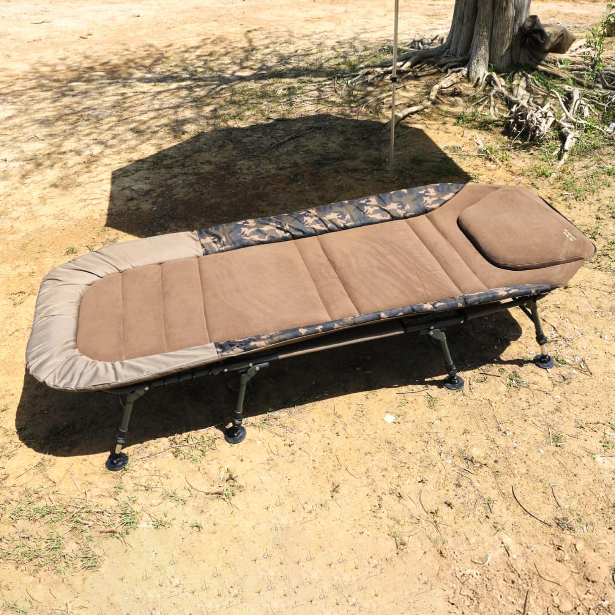 'MK-Angel "flatsize x de Sport Pro Nature Lit de camp pour pêche à la carpe Chaise longue 8 pieds