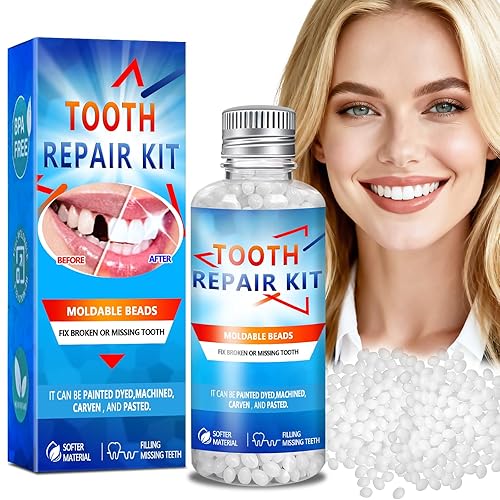 Moldable False Teeth Beads, DIY Temporary Tooth Replacement Kit, Suitable