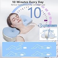 Vista 3 de Almohada Cervical para el Cuello, Di Adiós al Dolor de Cuello, Almohada de Soporte de Cuello para Viajar para Dormir de Lado, Almohada de Espuma
