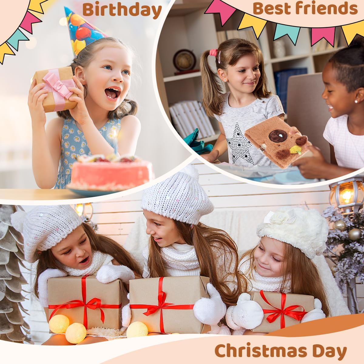 Capybara Diary for Girls with Lock and Keys,Tie-Dye Fuzzy Journal for Kids,Hardcover Fluffy Locking Notebook for Writing and Drawing,4-12 Year Old Girl Birthday - Image 7