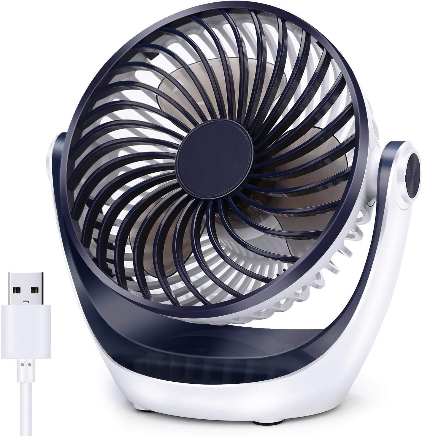 Aluan 7200mAh Desk Fan Strong Wind