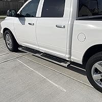 Vista 4 de COMNOVA - Estribos de 6 pulgadas para Dodge Ram 1500 Crew Cab 2019-2026, nuevo estilo de carrocería (exc. Ram 2500/3500/Classic), escalones Acero