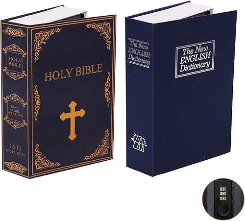 SEPOX Twins - Caja de seguridad para libros, caja de seguridad con cerradura de combinación de alta calidad, segura para el dormitorio y versátil,