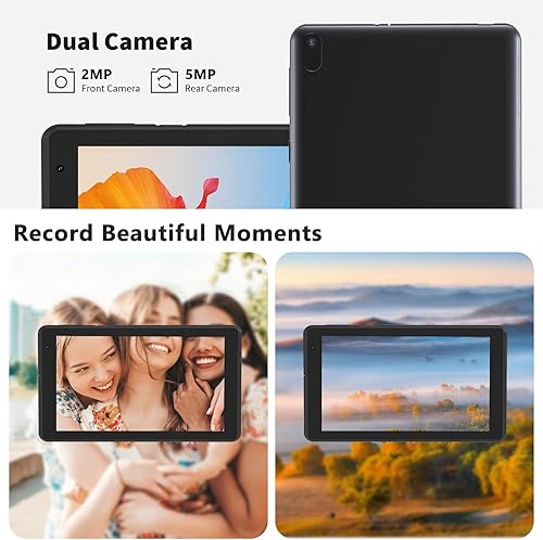 Vista 10 de COOPERS Tablet Android 15 Tablets 7 pulgadas, 6GB RAM, 32GB ROM Soporte 1TB Expandir PC Tablet PC, Procesador Quad-Core, Pantalla táctil IPS, Cámara