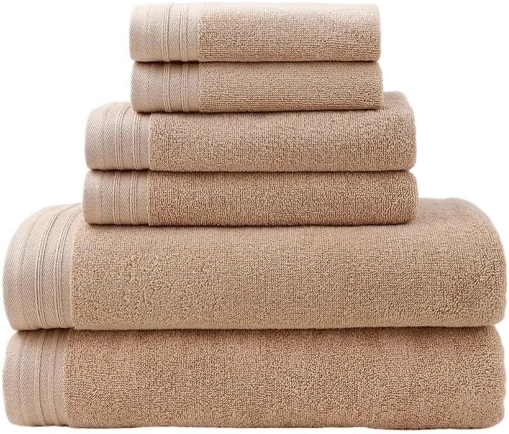 Cotton Towel Set Bathroom Soft Absorbent Solid Color Hotel Spa Bath(White-Patch Five-Pointed star4)