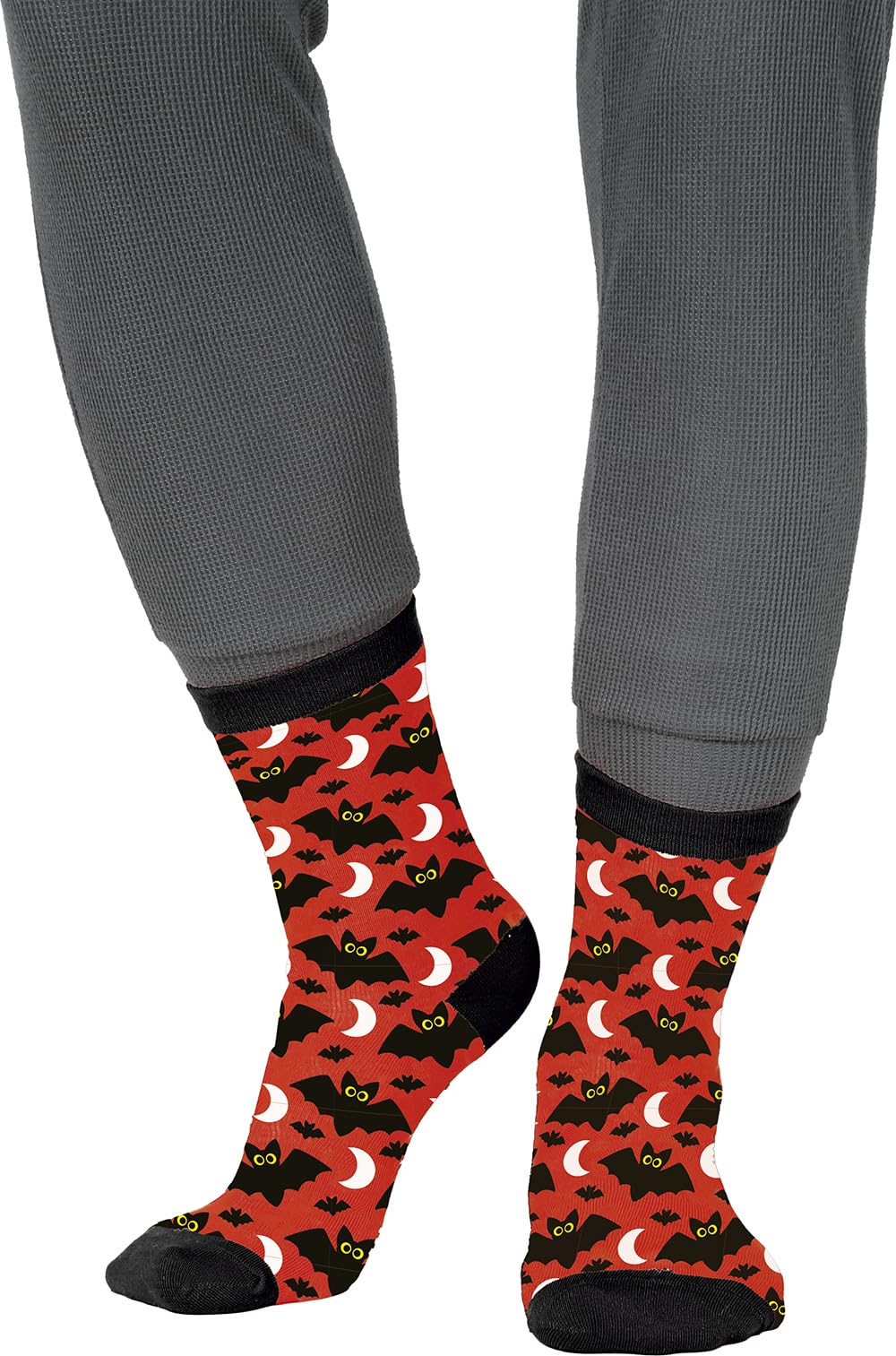 FIESTAS GUIRCA | Bat Halloween Socks (36-38) - Textile Accessory for Animal Costumes and Halloween Parties - Ideal for All Users - Multicoloured