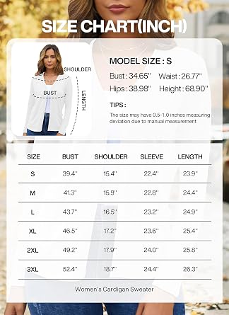 VIISHOW Women's Fall Cardigan Lightweight Long Sleeve V-Neck Open Front Button Up Loose Textured Cardigans with Pockets