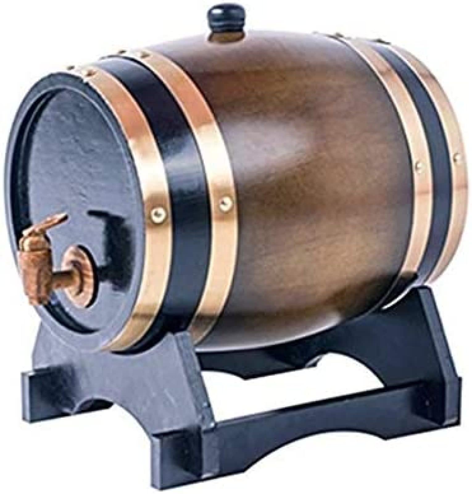 Armadietto per bevande per la casa Botte di vino in rovere vintage Armadietto per vino da 5 litri Dispenser per acqua in legno Conservazione di whisky Aceto Birra Costruito con rivestimento